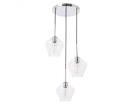 Elegant Pendant Light - Chrome, 3 Bubls (LD2258C)