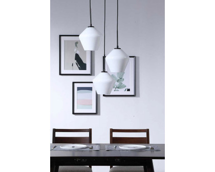 Elegant Pendant Light - Black, 3 Bubls (LD2259BK)