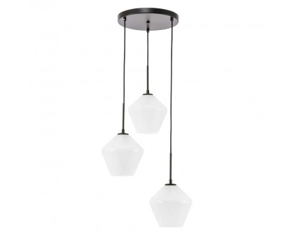 Elegant Pendant Light - Black, 3 Bubls (LD2259BK)