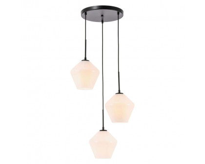 Elegant Pendant Light - Black, 3 Bubls (LD2259BK)