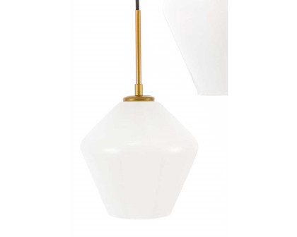 Elegant Pendant Light - Brass, 3 Bubls (LD2259BR)