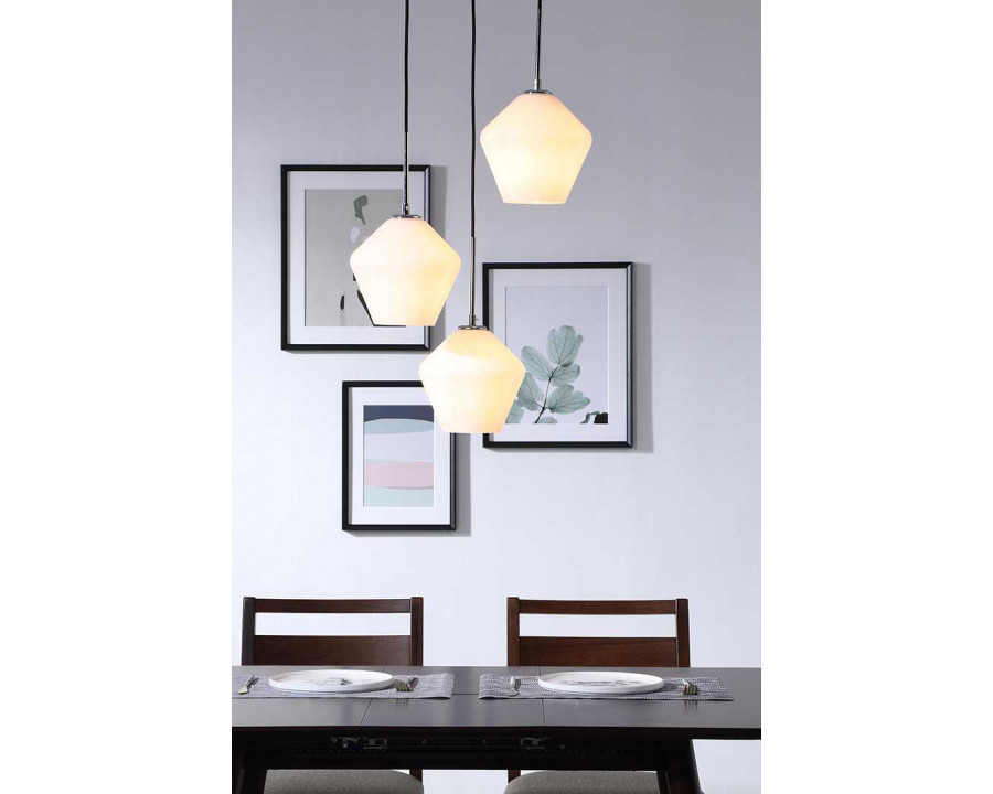 Elegant Pendant Light - Chrome, 3 Bubls (LD2259C)