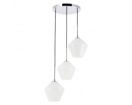 Elegant Pendant Light - Chrome, 3 Bubls (LD2259C)