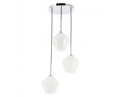 Elegant Pendant Light - Chrome, 3 Bubls (LD2259C)