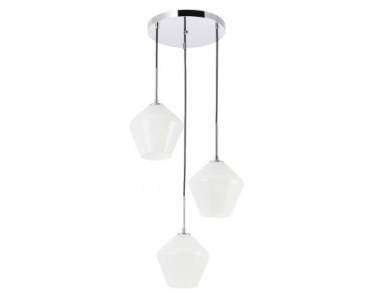 Elegant Pendant Light - Chrome, 3 Bubls (LD2259C)