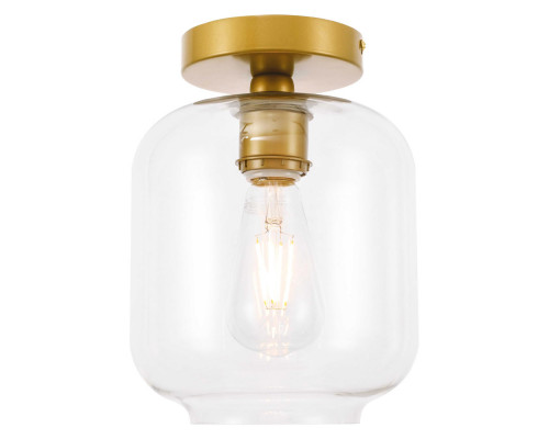 Elegant Flush Mount Light - Brass (LD2270BR)