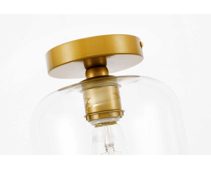 Elegant Flush Mount Light - Brass (LD2270BR)