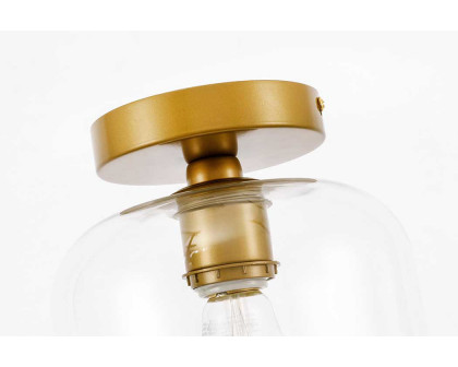 Elegant Flush Mount Light - Brass (LD2270BR)