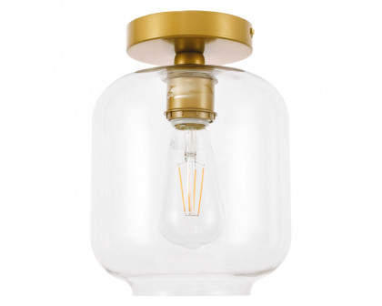 Elegant Flush Mount Light - Brass (LD2270BR)