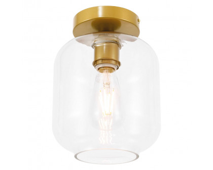 Elegant Flush Mount Light - Brass (LD2270BR)