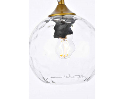 Elegant Cashel Pendant - Brass, L 5.9" (LD2280BR)