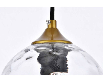 Elegant Cashel Pendant - Brass, L 5.9" (LD2280BR)