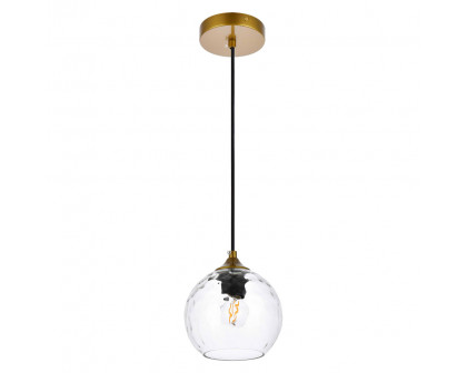 Elegant Cashel Pendant - Brass, L 5.9" (LD2280BR)