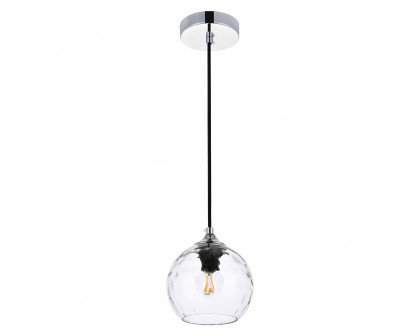 Elegant Cashel Pendant - Chrome, L 5.9" (LD2280C)