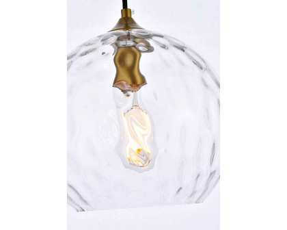 Elegant Cashel Pendant - Brass, L 9.8" (LD2282BR)