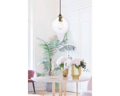 Elegant Cashel Pendant - Brass, L 9.8" (LD2282BR)