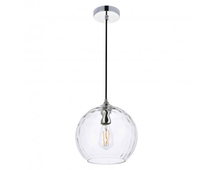 Elegant Cashel Pendant - Chrome, L 9.8" (LD2282C)