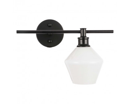 Elegant Wall Sconce - Black/Matte Glass, Left Side (LD2301BK)