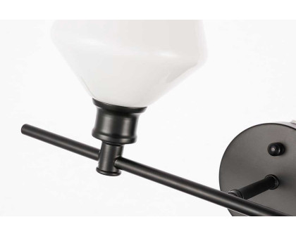 Elegant Wall Sconce - Black/Matte Glass, Left Side (LD2301BK)