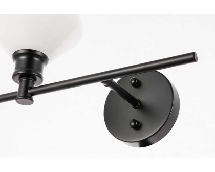 Elegant Wall Sconce - Black/Matte Glass, Left Side (LD2301BK)