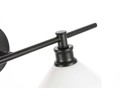 Elegant Wall Sconce - Black/Matte Glass, Left Side (LD2301BK)