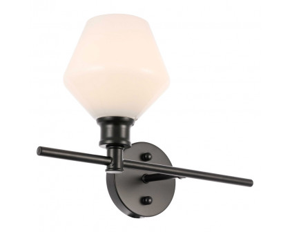 Elegant Wall Sconce - Black/Matte Glass, Left Side (LD2301BK)