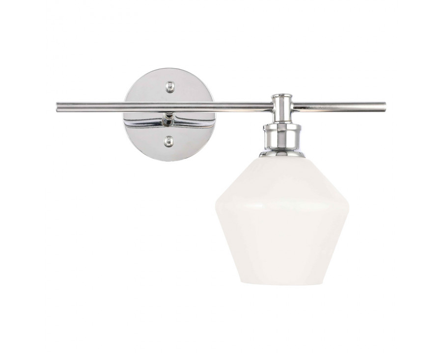 Elegant Wall Sconce - Chrome/Matte Glass, Left Side (LD2301C)