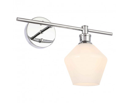 Elegant Wall Sconce - Chrome/Matte Glass, Left Side (LD2301C)