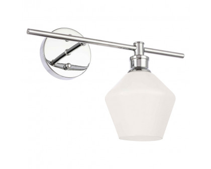 Elegant Wall Sconce - Chrome/Matte Glass, Left Side (LD2301C)