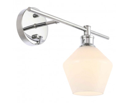 Elegant Wall Sconce - Chrome/Matte Glass, Left Side (LD2301C)