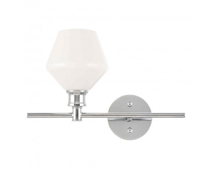 Elegant Wall Sconce - Chrome/Matte Glass, Left Side (LD2301C)