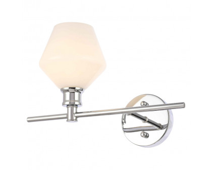 Elegant Wall Sconce - Chrome/Matte Glass, Left Side (LD2301C)