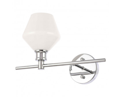 Elegant Wall Sconce - Chrome/Matte Glass, Left Side (LD2301C)