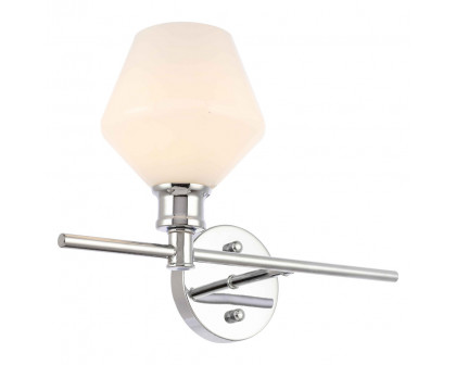 Elegant Wall Sconce - Chrome/Matte Glass, Left Side (LD2301C)