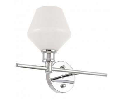 Elegant Wall Sconce - Chrome/Matte Glass, Left Side (LD2301C)