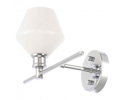 Elegant Wall Sconce - Chrome/Matte Glass, Left Side (LD2301C)