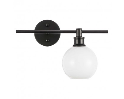 Elegant Wall Sconce - Black/Matte Glass, Left Side (LD2303BK)