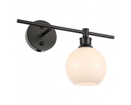 Elegant Wall Sconce - Black/Matte Glass, Left Side (LD2303BK)