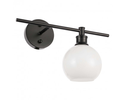 Elegant Wall Sconce - Black/Matte Glass, Left Side (LD2303BK)