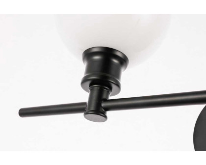 Elegant Wall Sconce - Black/Matte Glass, Left Side (LD2303BK)