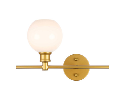 Elegant Wall Sconce - Brass/Matte Glass, Left Side (LD2303BR)