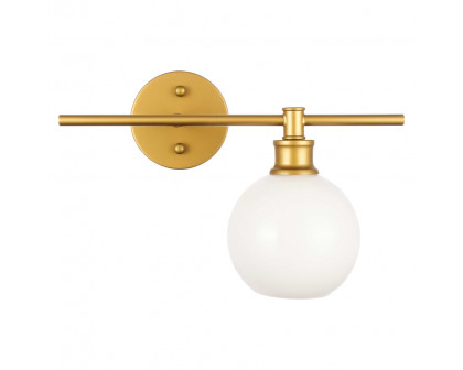 Elegant Wall Sconce - Brass/Matte Glass, Left Side (LD2303BR)