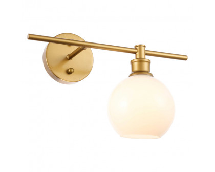 Elegant Wall Sconce - Brass/Matte Glass, Left Side (LD2303BR)