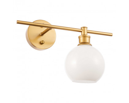 Elegant Wall Sconce - Brass/Matte Glass, Left Side (LD2303BR)