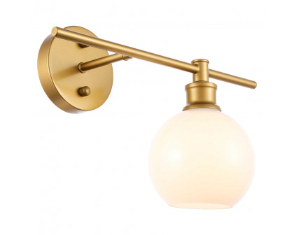 Elegant Wall Sconce - Brass/Matte Glass, Left Side (LD2303BR)