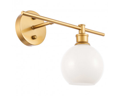 Elegant Wall Sconce - Brass/Matte Glass, Left Side (LD2303BR)