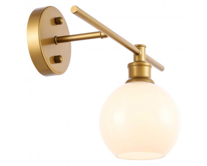 Elegant Wall Sconce - Brass/Matte Glass, Left Side (LD2303BR)