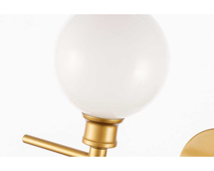 Elegant Wall Sconce - Brass/Matte Glass, Left Side (LD2303BR)