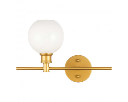 Elegant Wall Sconce - Brass/Matte Glass, Left Side (LD2303BR)