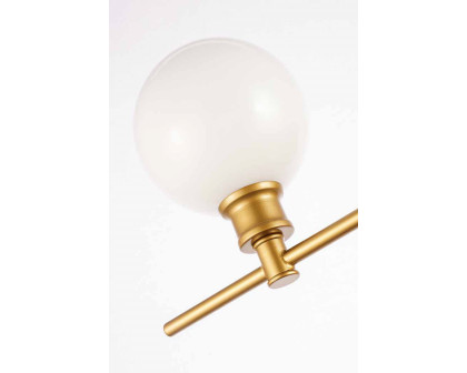 Elegant Wall Sconce - Brass/Matte Glass, Left Side (LD2303BR)